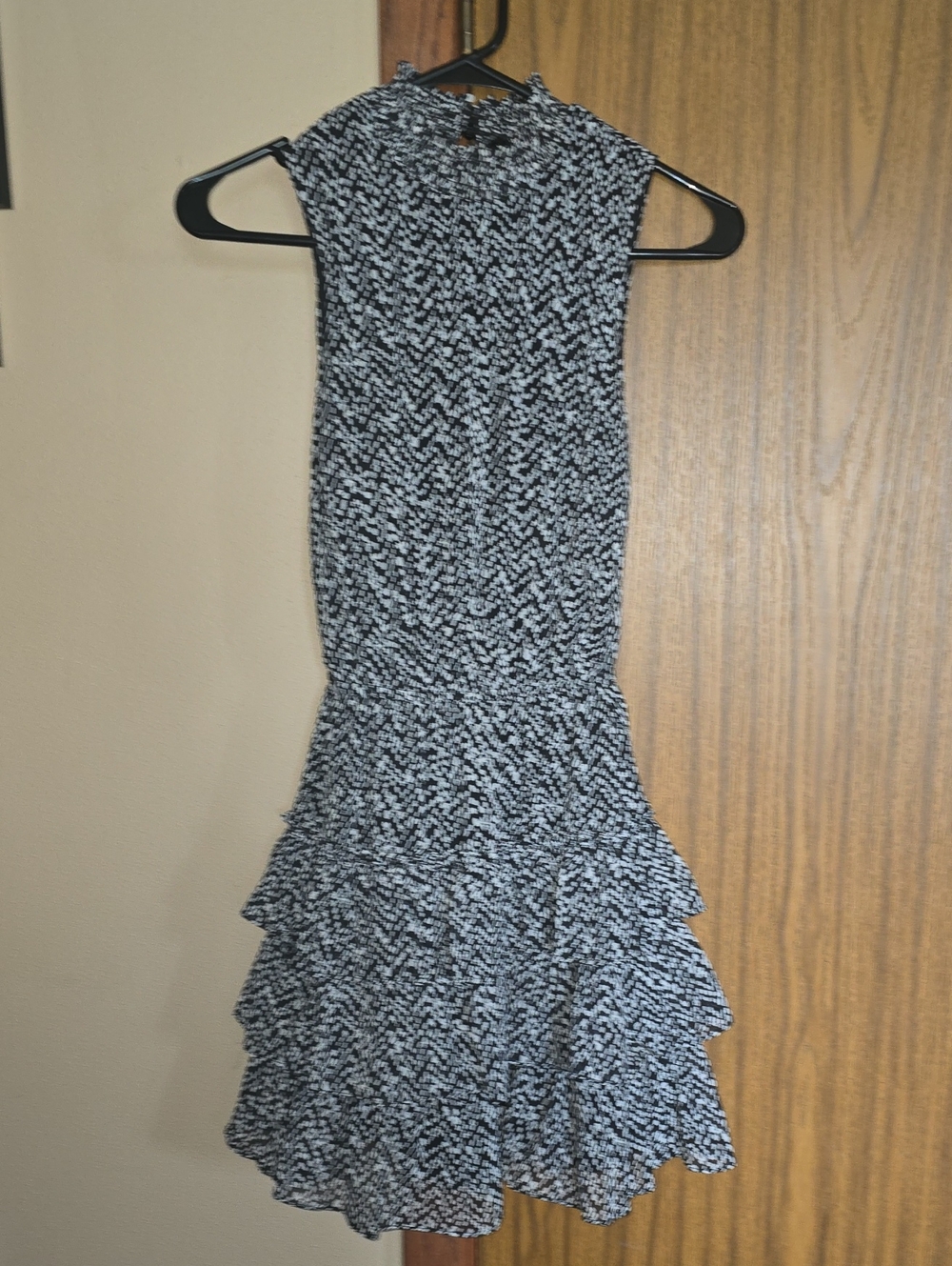 Crystal Doll Black and White Printed Dress
